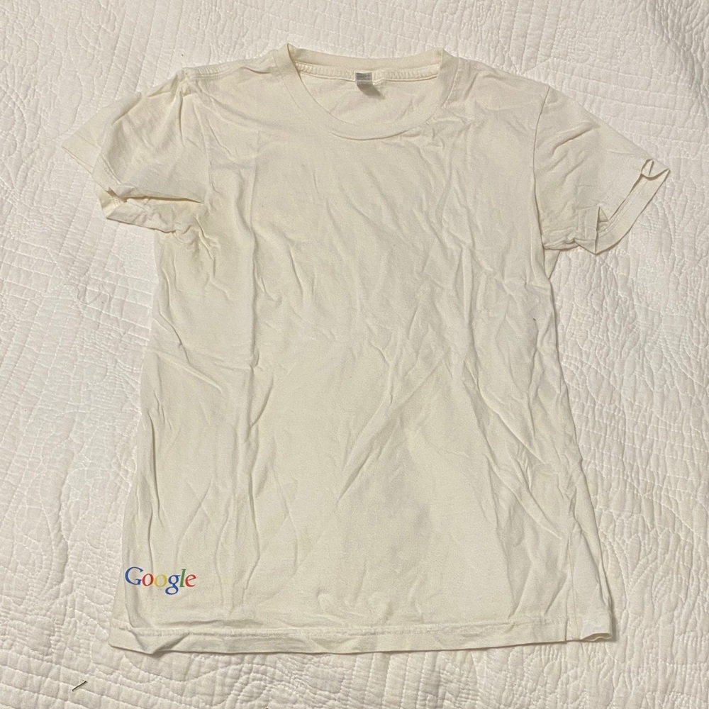 Google Women's Short Sleeve Cream Tee